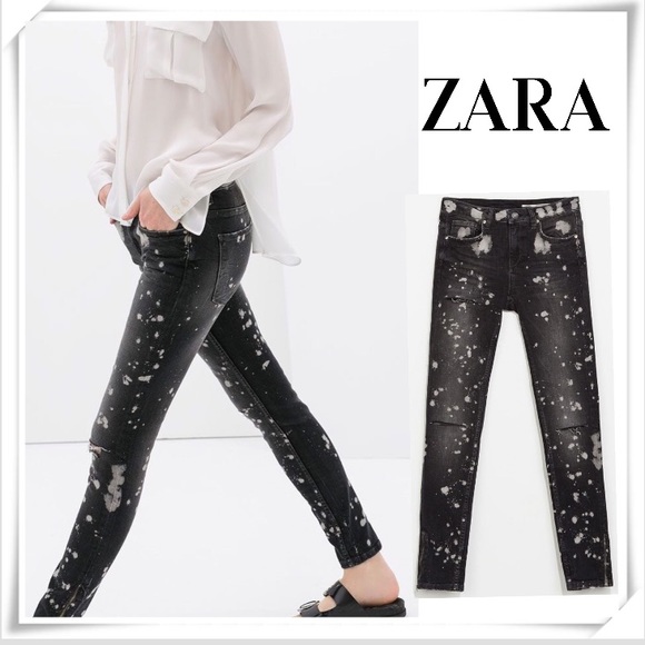 painted jeans zara 